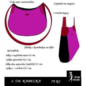 návod ŠITÍ Magnetické zapínání kabelky