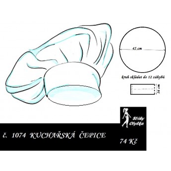 Návod ŠITÍ: Kuchařská čepice č. 1074