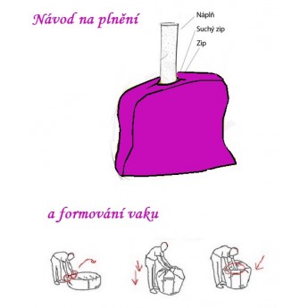 návod ŠITÍ sedací vak ŽELVA č. 534