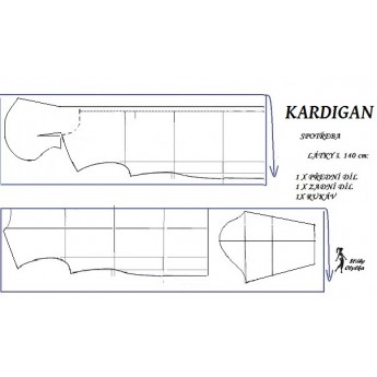 návod šití: KARDIGAN s kapucí