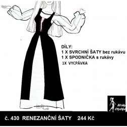 návod ŠITÍ: renezanční šaty č. 430