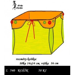 návod ŠITÍ: KOŠÍK, střih č. 540