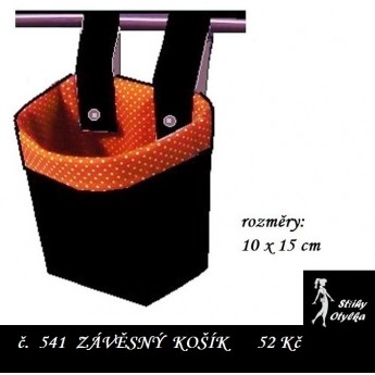 návod ŠITÍ: ZÁVĚSNÝ KOŠÍK, střih č. 541