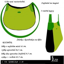 návod ŠITÍ: Kabelka do ruky, střih 536/28