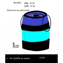 návod ŠITÍ: KULATÝ KOŠÍK, střih č. 539