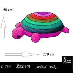 návod ŠITÍ sedací vak ŽELVA č. 534