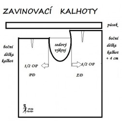 návod ŠITÍ: zavinovací KALHOTY hakama