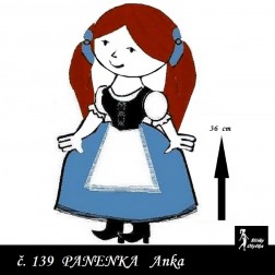 Panenka  Anka, tělíčko s oblečením