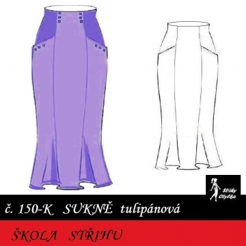 Škola střihu - SUKNĚ tulipánová, Cecilka