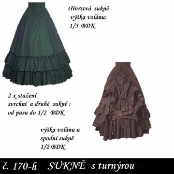Sukně s turnýrou Ivona