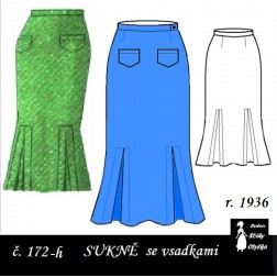 Úzká sukně s kapsami, Iva