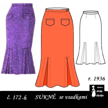 Úzká sukně s kapsami, Iva