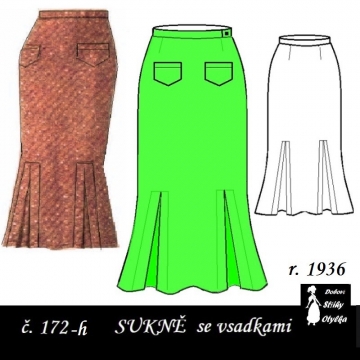 Úzká sukně s kapsami, Iva