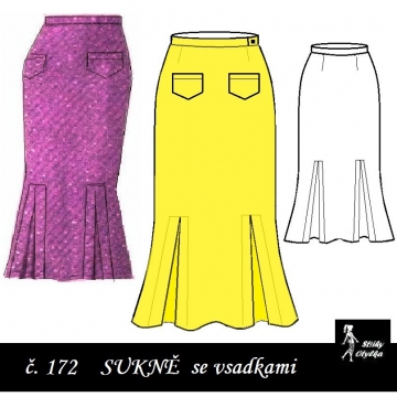 Úzká sukně s kapsami, Iva