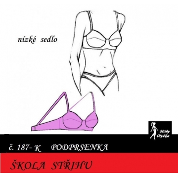 Škola střihu - PODPRSENKA, nízké sedlo 