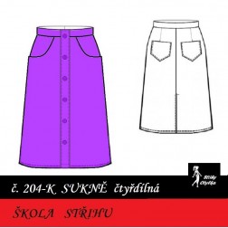 Škola střihu - SUKNĚ čtyřdílná, Blanka