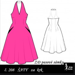 Šaty na zavazování za krkem Štěpa