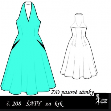 Šaty na zavazování za krkem Štěpa