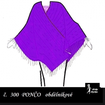 Pončo obdélníkové Mariana