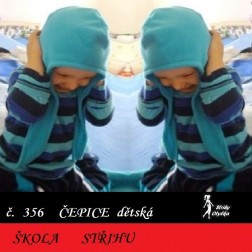 Škola střihu - čepice dětská, Terezka