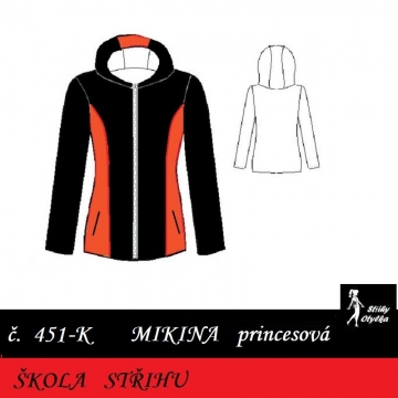 Škola střihu - PRINCESOVÁ MIKINA S KAPUCÍ Ágnes