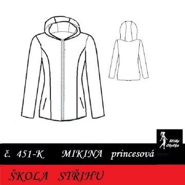 Škola střihu - PRINCESOVÁ MIKINA S KAPUCÍ Ágnes