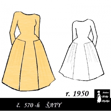 Šaty Vlasta, r. 1950