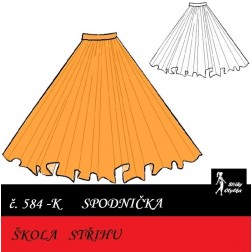 Škola střihu - SPODNIČKA kolová, Alice
