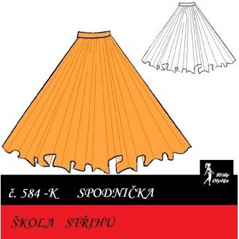Škola střihu - SPODNIČKA kolová, Alice