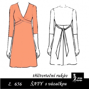 Šaty s tříčtvrečním rukávem Elvíra