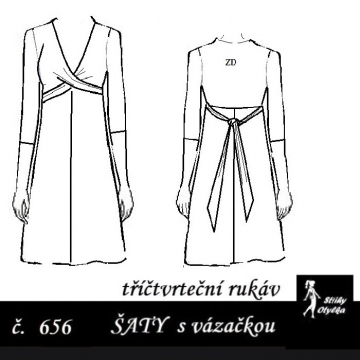 Šaty s tříčtvrečním rukávem Elvíra