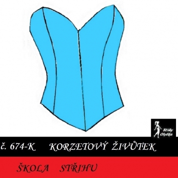 Škola střihu - KORZETOVÝ ŽIVŮTEK Bohunka