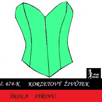 Škola střihu - KORZETOVÝ ŽIVŮTEK Bohunka