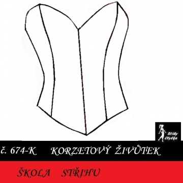 Škola střihu - KORZETOVÝ ŽIVŮTEK Bohunka