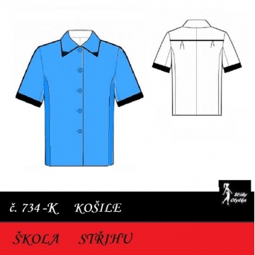 Škola střihu -  KOŠILE princesová Horymír / Míla