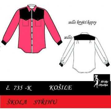 Škola střihu -  KOŠILE se sedlem Štefa