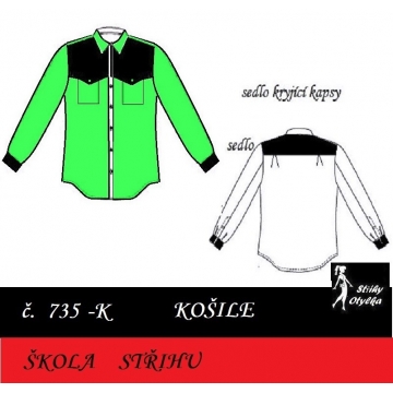Škola střihu -  KOŠILE se sedlem Štefa