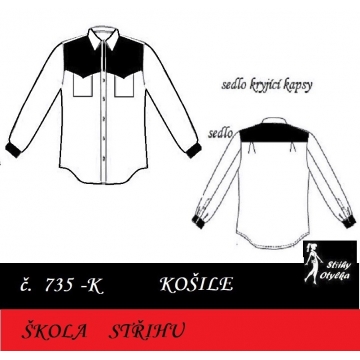 Škola střihu -  KOŠILE se sedlem Štefa