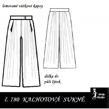 Kalhotová sukně Jindra