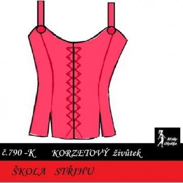 Škola střihu - KORZETOVÝ ŽIVŮTEK Hedvika