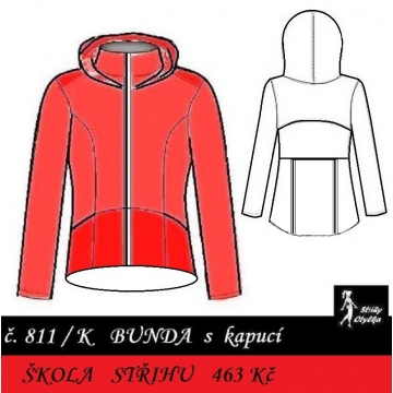 Škola střihu - BUNDA s kapucí, Božena /  Boreš