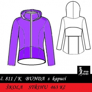 Škola střihu - BUNDA s kapucí, Božena /  Boreš