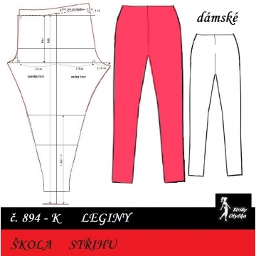 Škola střihu - KALHOTY legíny DĚTSKÉ Alex