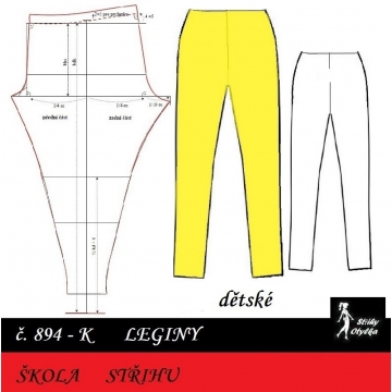 Škola střihu - KALHOTY legíny DĚTSKÉ Alex