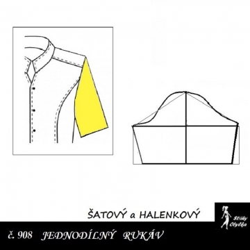 KRÁTKÝ RUKÁV jednodílný: ŠATOVÝ, HALENKOVÝ 
