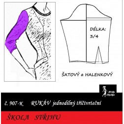Škola střihu - RUKÁV 3/4 šatový, halenkový