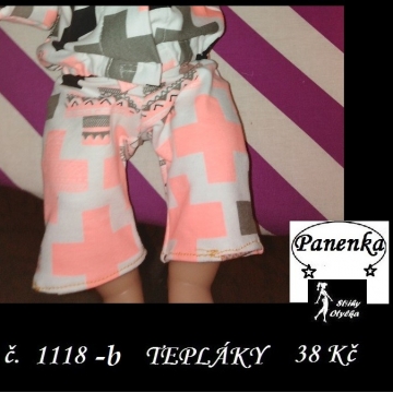 Kalhoty na panenku / panáčka