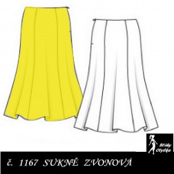 Dílová sukně zvonová Adina