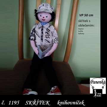 Skřítek Knihovníček, tělíčko a oblečení, VP 50 cm