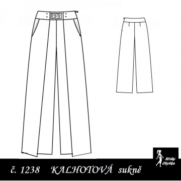 Kalhotová sukně Adalbertina